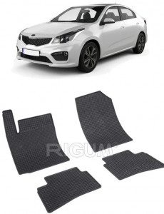 Kia Rio IV, Hatchback, fabricat din 02.2017 - Prezent, set covorase auto dedicate, din cauciuc 100% Premium accesorii pentru autoturismul tau - masina v155364