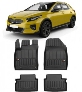 Kia Xceed, Suv, Din 09.2019 - Prezent , Set Covorase Auto Tip Tavita Premium 3D, din cauciuc accesorii pentru autoturismul tau - masina v170118
