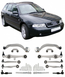 Kit complet de brate suspensie fata, compatibil cu Audi A4 B5 combi fabricat intre anii 1994-2001 accesorii pentru autoturismul tau - masina v108018