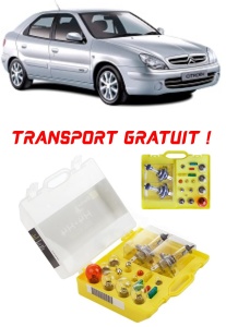 Kit trusa Set becuri H4 compatibila cu Citroën Xsara din 1997 - 2006 , bec far, semnalizare , pozitie, iluminare numar, frana, plafoniera, stop frana