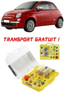 Kit trusa Set becuri H4 compatibila cu Fiat Fiat 500 din 2007 – 2017 , bec far, semnalizare , pozitie, iluminare numar, frana, plafoniera, stop frana