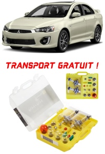 Kit trusa Set becuri H4 compatibila cu Mitsubishi Lancer VIII din 2007 - 2017 , bec far, semnalizare , pozitie, iluminare numar, frana, plafoniera, stop frana