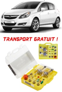 Kit trusa Set becuri H4 compatibila cu Opel Corsa D din 2006 - 2014 , bec far, semnalizare , pozitie, iluminare numar, frana, plafoniera, stop frana