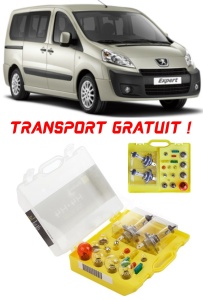 Kit trusa Set becuri H4 compatibila cu Peugeot Expert II din 2007 - 2016 , bec far, semnalizare , pozitie, iluminare numar, frana, plafoniera, stop frana
