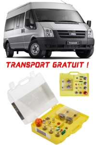 Kit trusa Set becuri H7 compatibila cu Ford Transit VI din 2006 - 2014 , bec far, semnalizare , pozitie, iluminare numar, frana, plafoniera, stop frana