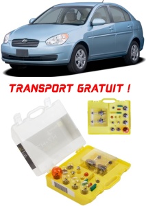 Kit trusa Set becuri H7 compatibila cu Hyundai Accent din 2006 - 2017 , bec far, semnalizare , pozitie, iluminare numar, frana, plafoniera, stop frana