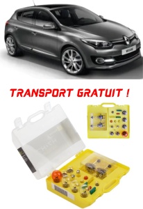 Kit trusa Set becuri H7 compatibila cu Renault Megane din 2008 - 2016 , bec far, semnalizare , pozitie, iluminare numar, frana, plafoniera, stop frana
