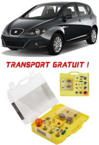 Kit trusa Set becuri H7 compatibila cu Seat Altea din 2004 - 2015 , bec far, semnalizare , pozitie, iluminare numar, frana, plafoniera, stop frana