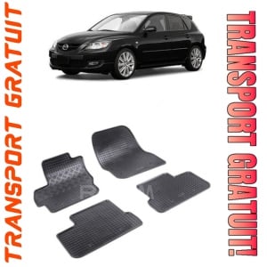 Mazda 3 II, Hatchback, fabricat din 05.2009 - 08.2013, set covorase auto dedicate, din cauciuc 100% Premium