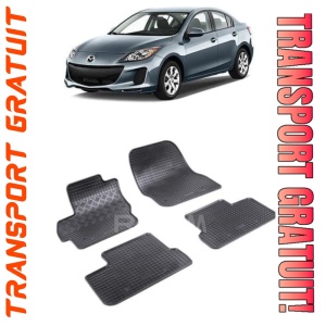 Mazda 3 II, Sedan, fabricat din 05.2009 - 2013, set covorase auto dedicate, din cauciuc 100% Premium