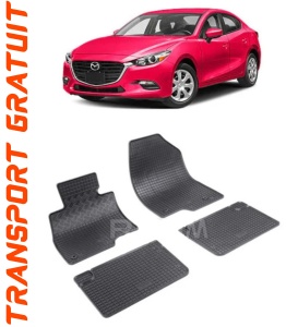 Mazda 3 III, Sedan, fabricat din 12.2013 - 02.2019, set covorase auto dedicate, din cauciuc 100% Premium accesorii pentru autoturismul tau - masina v155082