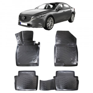 Mazda 6 2016- Set 4 covorase auto din cauciuc tip tavita premium line 3D accesorii pentru autoturismul tau - masina v243392