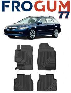Mazda 6 I Din 02.2002 - 2008, Combi , Set Covorase Auto Tip Tavita Premium 3D, din cauciuc accesorii pentru autoturismul tau - masina v168497