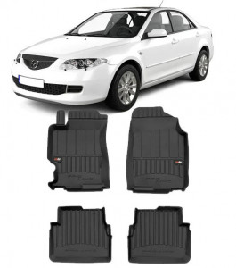 Mazda 6 I, Sedan, Din 02.2002 - 2008 , Set Covorase Auto Tip Tavita Premium 3D, din cauciuc accesorii pentru autoturismul tau - masina v169925