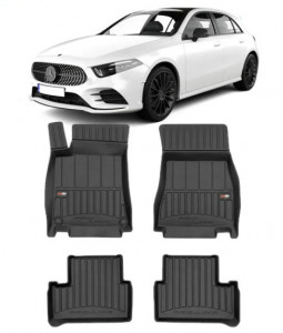 Mercedes A-Class W177 Din 05.2018 - Prezent, Hatchback , Set Covorase Auto Tip Tavita Premium 3D, din cauciuc accesorii pentru autoturismul tau - masina v163074