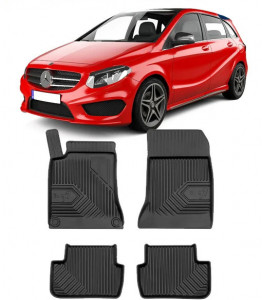 Mercedes B-Class W246 Din 10.2011 - 12.2018, Van , Set Covorase Auto Tip Tavita Premium 3D, din cauciuc accesorii pentru autoturismul tau - masina v167479