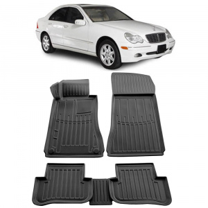 Mercedes Benz W203 C (2001-2007) Set covorase auto cauciuc G.Modern Line 3D accesorii pentru autoturismul tau - masina v66996