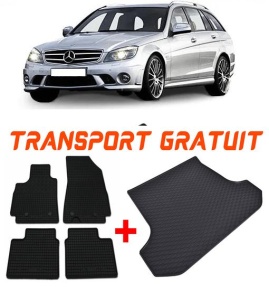 Mercedes C-CLAss clasa C W204 Combi din 12.2007 - 09.2014 *1, Set Covorase + tavita portbagaj auto accesorii pentru autoturismul tau - masina v544
