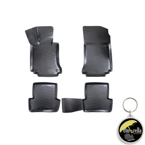 Mercedes C Class W204 2007-2014 Set 4 covorase auto din cauciuc tip tavita premium line 3D accesorii pentru autoturismul tau - masina v242906