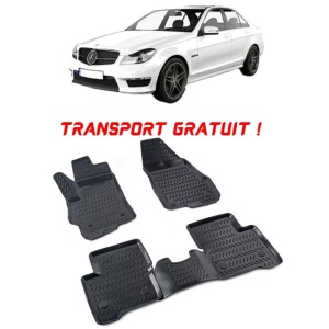 Mercedes C Class W204 2007-2014 Set 4 covorase auto din cauciuc tip tavita premium line 3D - Transport Gratuit! accesorii pentru autoturismul tau - masina v48815