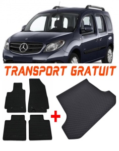 Mercedes Citan Set Covorase + tavita portbagaj auto Mercedes Citan fabricatie 10.2012 - 08.2021, caroserie van, 5 locuri accesorii pentru autoturismul tau - masina v2720