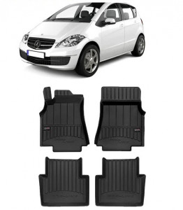 Mercedes Clasa A W169, Hatchback, Din 09.2004 - 08.2012 , Set Covorase Auto Tip Tavita Premium 3D, din cauciuc accesorii pentru autoturismul tau - masina v172265
