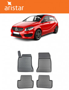Mercedes Clasa B W246, Van, Din 10.2011 - 12.2018 , Set Covorase Auto Tip Tavita Premium 3D, din cauciuc accesorii pentru autoturismul tau - masina v173769