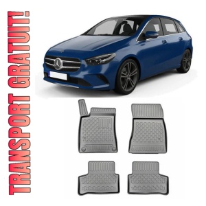 Mercedes Clasa B W247, Van, Din 01.2019 - Prezent , Set Covorase Auto Tip Tavita Premium 3D, din cauciuc