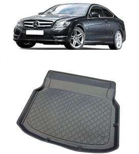 Mercedes clasa C W204 Coupe din 06.2011 - 12.2015, Tavita Pentru Portbagaj Lux Premium Dedicata, Bancheta Rabatabila (V2) *2 accesorii pentru autoturismul tau - masina v189649