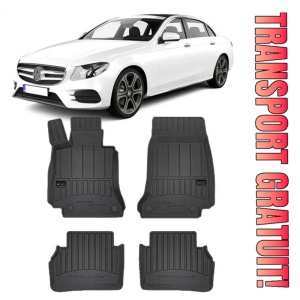 Mercedes Clasa E W213, Sedan, Din 04.2016 - Prezent , Set Covorase Auto Tip Tavita Premium 3D, din cauciuc