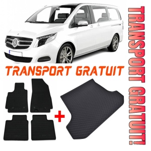 Mercedes Clasa V Set Covorase + tavita portbagaj auto Mercedes V-Class W447 fabricatie 06.2014 - prezent, caroserie van, 8-9 locuri, versiune XL