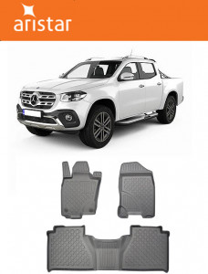 Mercedes Clasa X, Pick-Up, Din 01.2016 - Prezent , Set Covorase Auto Tip Tavita Premium 3D, din cauciuc accesorii pentru autoturismul tau - masina v171873