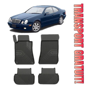 Mercedes CLK C209 Din 2002 - 2009, Coupe , Set Covorase Auto Tip Tavita Premium 3D, din cauciuc