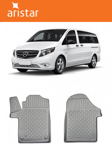 Mercedes Evito W447, Van, Din 11.2020 - Prezent , Set Covorase Auto Tip Tavita Premium 3D, din cauciuc accesorii pentru autoturismul tau - masina v171783
