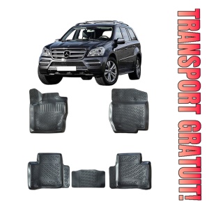 Mercedes GL X164 2006-2013 Set 5 covorase auto din cauciuc tip tavita premium line 3D