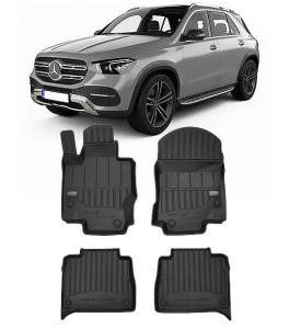 Mercedes Gle II W167, Suv, Din 11.2018 - Prezent (Nu Pentru Hybrid) , Set Covorase Auto Tip Tavita Premium 3D, din cauciuc accesorii pentru autoturismul tau - masina v173036