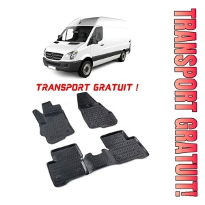 Mercedes Sprinter II 2006-2018 Set 2 covorase auto din cauciuc tip tavita premium line 3D - Transport Gratuit!