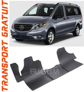 Mercedes Vito set covorase auto dedicate, din cauciuc dedicate Mercedes Vito W639 fabricatie 08.2003 - 09.2014, caroserie van, 2-3 locuri accesorii pentru autoturismul tau - masina v112404