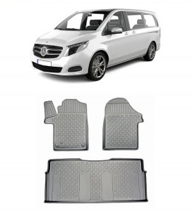 Mercedes VIto W447, Van, Din 10.2014 - Prezent , Set Covorase Auto Tip Tavita Premium 3D, din cauciuc accesorii pentru autoturismul tau - masina v172765
