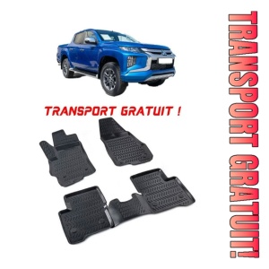Mitsubishi L200 2019-2022 Set 4 covorase auto din cauciuc tip tavita premium line 3D - Transport Gratuit!
