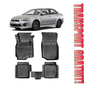 Mitsubishi Lancer 2002-2007 Set 4 covorase auto din cauciuc tip tavita premium line 3D