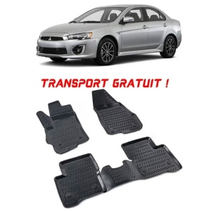 Mitsubishi Lancer 2007-2017 Set 4 covorase auto din cauciuc tip tavita premium line 3D - Transport Gratuit! accesorii pentru autoturismul tau - masina v48698