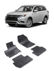 Mitsubishi Outlander III, Suv, fabricat din 09.2012 - Prezent, set covorase auto dedicate, din cauciuc 100% Premium accesorii pentru autoturismul tau - masina v160029