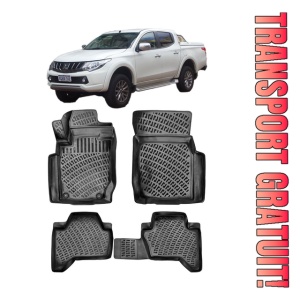Mitsubishi Triton Blizzard 2015-2019 Set 4 covorase auto din cauciuc tip tavita premium line 3D