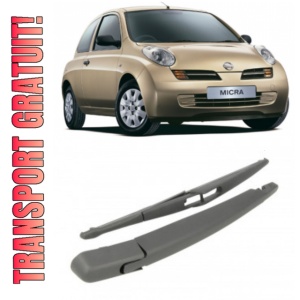 Nissan Micra III Brat stergator pentru luneta spate cu lamela 305 mm, compatibil cu Nissan Micra III Hatchback fabricat intre 2003-2010, calitate extra