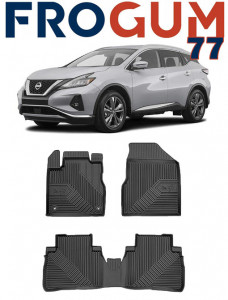 Nissan Murano I Z50 Din 2002 - 2007, Suv , Set Covorase Auto Tip Tavita Premium 3D, din cauciuc accesorii pentru autoturismul tau - masina v163919