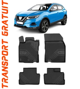 Nissan Qashqai II Din 02.2014 - 05.2021, Suv , Set Covorase Auto Tip Tavita Premium 3D, din cauciuc accesorii pentru autoturismul tau - masina v167269