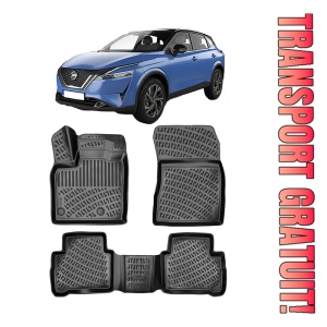Nissan Qashqai III (J12) 2021-2025 Set 4 covorase auto din cauciuc tip tavita premium line 3D