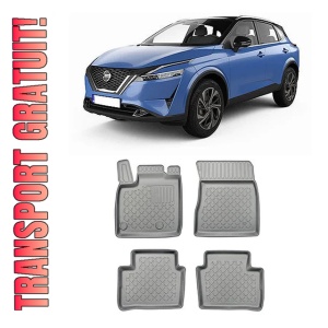 Nissan Qashqai III Mhev, Suv, Din 06.2021 - Prezent , Set Covorase Auto Tip Tavita Premium 3D, din cauciuc