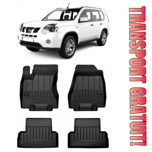 Nissan X-Trail T31 Din 2008 - 2013 , Set Covorase Auto Tip Tavita Premium 3D, din cauciuc